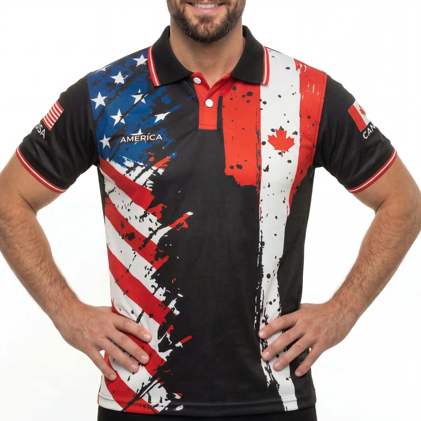 World Heritage Nations Series Soccer Jersey – USA Split Polo Collar & Flag Shirt Designs – Soccer Season 2026
