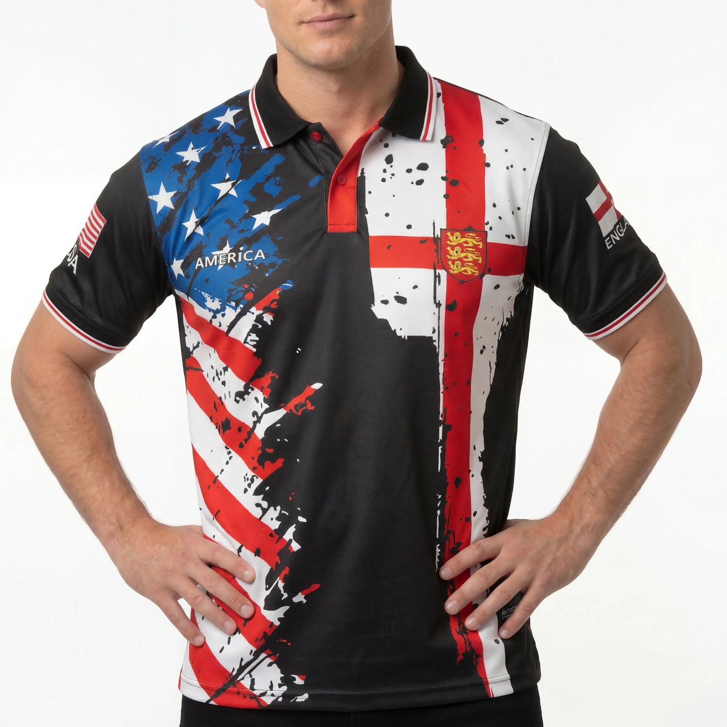 World Heritage Nations Series Soccer Jersey – USA Split Polo Collar & Flag Shirt Designs – Soccer Season 2026