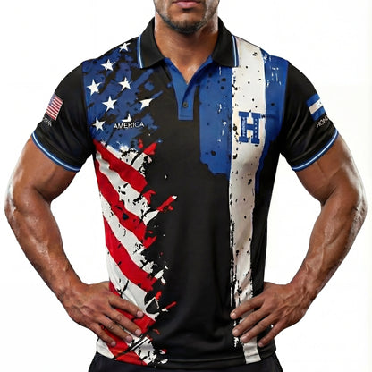 World Heritage Nations Series Soccer Jersey – USA Split Polo Collar & Flag Shirt Designs – Soccer Season 2026